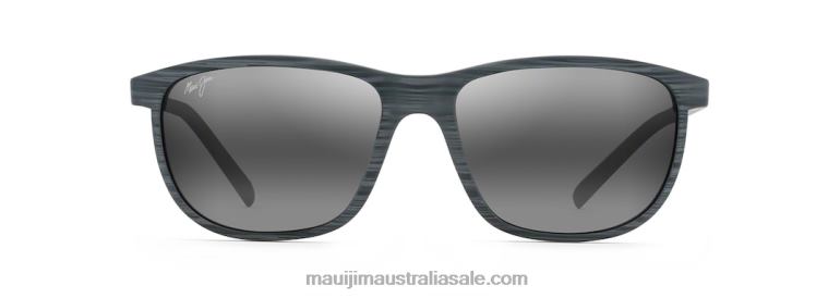 Lele Kawa Polarized Classic Sunglasses Maui Jim TVVRT253 Grey Stripe/Neutral Grey