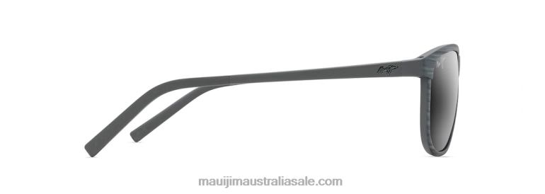Lele Kawa Polarized Classic Sunglasses Maui Jim TVVRT253 Grey Stripe/Neutral Grey