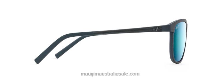 Lele Kawa Polarized Classic Sunglasses Maui Jim TVVRT254 Dark Navy Stripe/Blue Hawaii