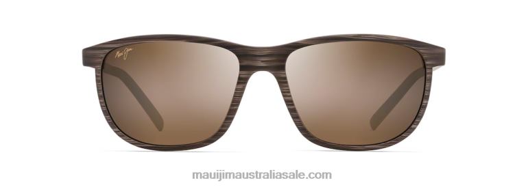 Lele Kawa Polarized Classic Sunglasses Maui Jim TVVRT255 Brown Stripe/HCL Bronze