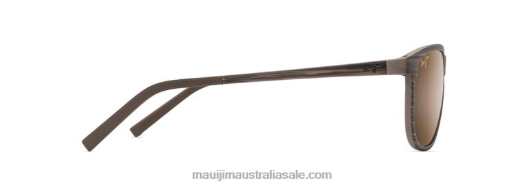 Lele Kawa Polarized Classic Sunglasses Maui Jim TVVRT255 Brown Stripe/HCL Bronze