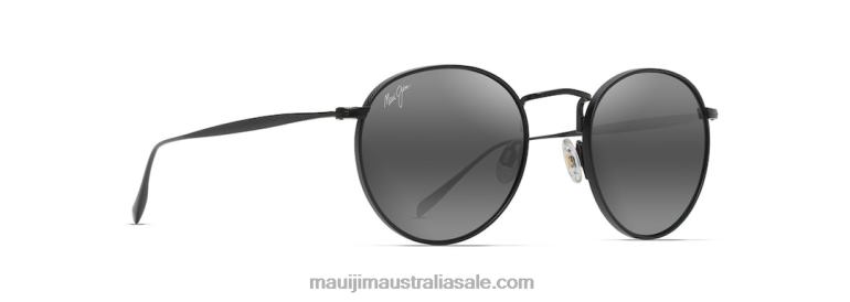 Nautilus Asian Fit Polarized Classic Sunglasses Maui Jim TVVRT356 Matte Black/Neutral Grey