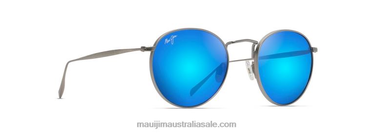 Nautilus Asian Fit Polarized Classic Sunglasses Maui Jim TVVRT357 Titanium/Blue Hawaii