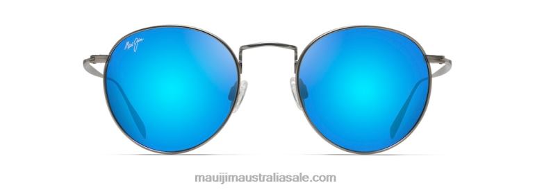Nautilus Asian Fit Polarized Classic Sunglasses Maui Jim TVVRT357 Titanium/Blue Hawaii