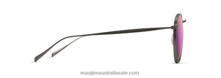 Nautilus Asian Fit Polarized Classic Sunglasses Maui Jim TVVRT359 Slate Grey/Sunrise