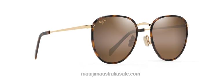 Noni Polarized Classic Sunglasses Maui Jim TVVRT143 Tortoise with Gold/HCL Bronze