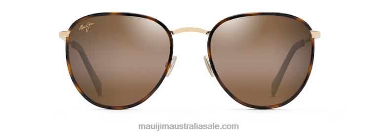 Noni Polarized Classic Sunglasses Maui Jim TVVRT143 Tortoise with Gold/HCL Bronze