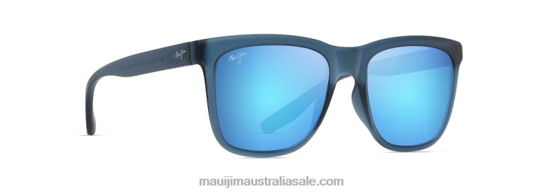Pehu Polarized Classic Sunglasses Maui Jim TVVRT34 Matte Navy/Blue Hawaii