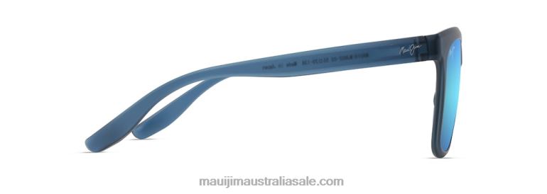 Pehu Polarized Classic Sunglasses Maui Jim TVVRT34 Matte Navy/Blue Hawaii