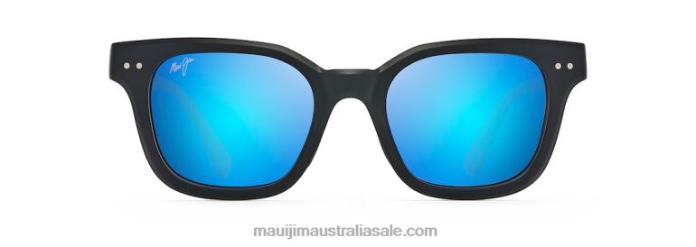 Shore Break Polarized Classic Sunglasses Maui Jim TVVRT222 Black with Grey/Blue Hawaii