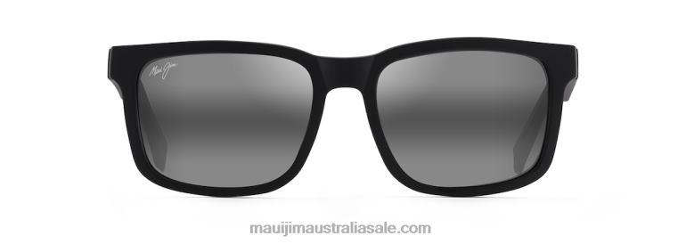 Stone Shack Polarized Classic Sunglasses Maui Jim TVVRT86 Matte Black with Crystal tips/Neutral Grey