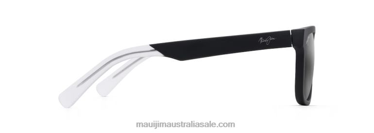 Stone Shack Polarized Classic Sunglasses Maui Jim TVVRT86 Matte Black with Crystal tips/Neutral Grey