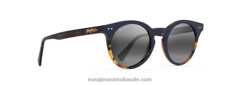 Upside Down Falls Polarized Classic Sunglasses Maui Jim TVVRT156 Navy/Neutral Grey