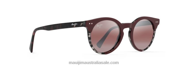 Upside Down Falls Polarized Classic Sunglasses Maui Jim TVVRT158 Burgundy/Rose