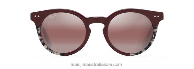 Upside Down Falls Polarized Classic Sunglasses Maui Jim TVVRT158 Burgundy/Rose