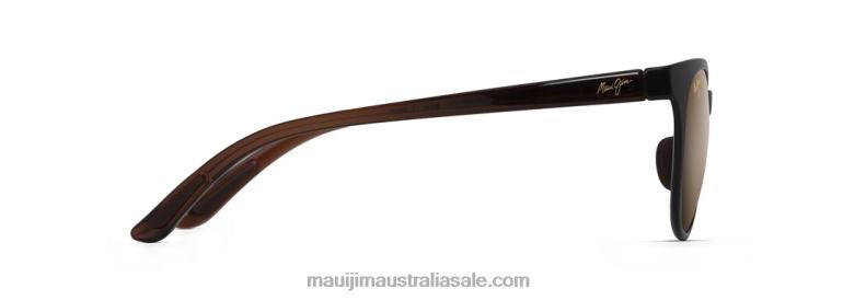 Wailua Polarized Classic Sunglasses Maui Jim TVVRT118 Translucent Rootbeer/HCL Bronze
