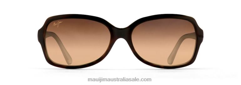 Cloud Break Polarized Fashion Sunglasses Maui Jim TVVRT411 Tortoise with Peacock Blue/HCL Bronze