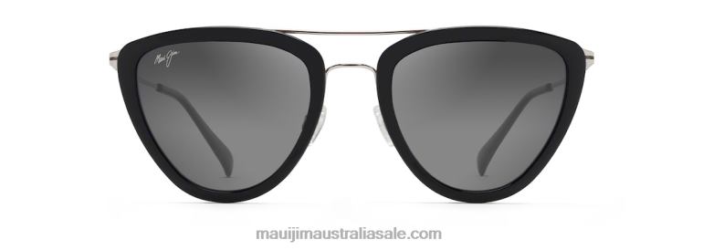 Hunakai Polarized Fashion Sunglasses Maui Jim TVVRT120 Black Gloss/Neutral Grey