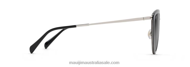 Hunakai Polarized Fashion Sunglasses Maui Jim TVVRT120 Black Gloss/Neutral Grey