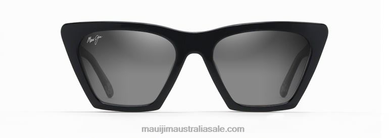 Kini Kini Polarized Fashion Sunglasses Maui Jim TVVRT175 Black with Crystal/Neutral Grey
