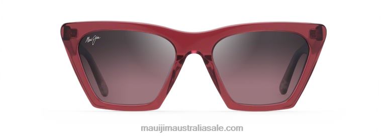 Kini Kini Polarized Fashion Sunglasses Maui Jim TVVRT177 Raspberry with Crystal Interior/Rose