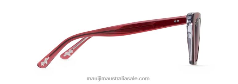 Kini Kini Polarized Fashion Sunglasses Maui Jim TVVRT177 Raspberry with Crystal Interior/Rose