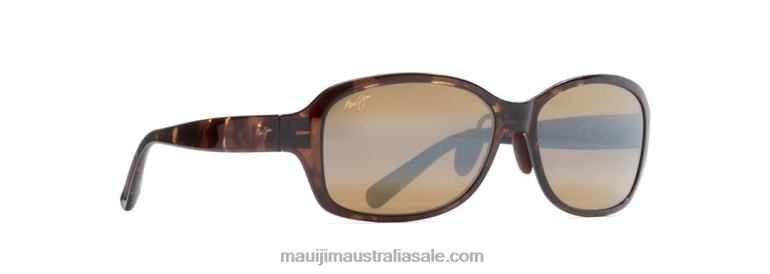 Koki Beach Asian Fit Polarized Fashion Sunglasses Maui Jim TVVRT348 Olive Tortoise/HCL Bronze