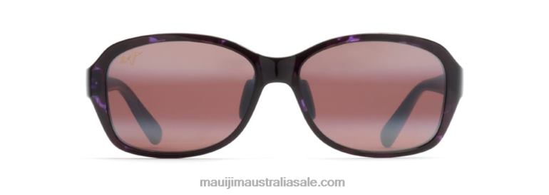 Koki Beach Asian Fit Polarized Fashion Sunglasses Maui Jim TVVRT349 Purple Tortoise/Rose