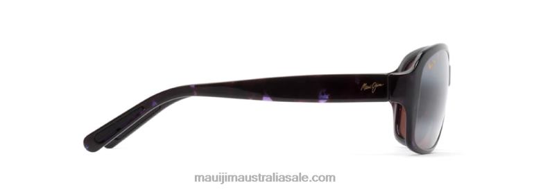 Koki Beach Asian Fit Polarized Fashion Sunglasses Maui Jim TVVRT349 Purple Tortoise/Rose