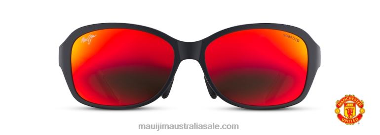 Koki Beach Asian Fit Polarized Fashion Sunglasses Maui Jim TVVRT350 Matte Black/HAWAII LAVA