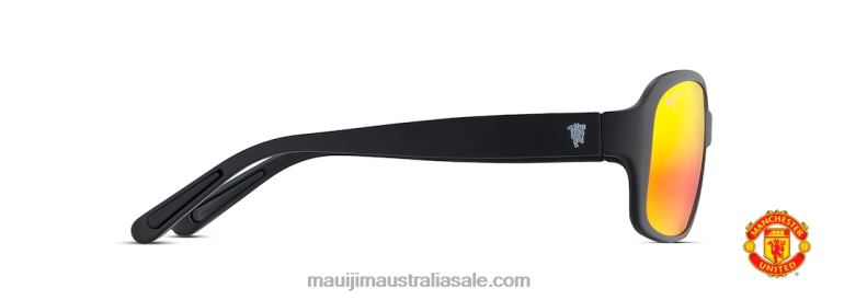 Koki Beach Asian Fit Polarized Fashion Sunglasses Maui Jim TVVRT350 Matte Black/HAWAII LAVA