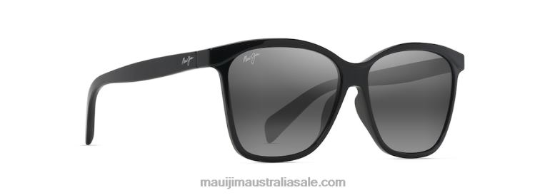 Liquid Sunshine Polarized Fashion Sunglasses Maui Jim TVVRT29 Gloss Black/Neutral Grey