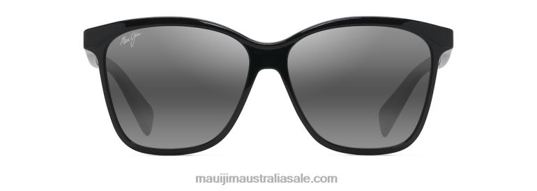 Liquid Sunshine Polarized Fashion Sunglasses Maui Jim TVVRT29 Gloss Black/Neutral Grey