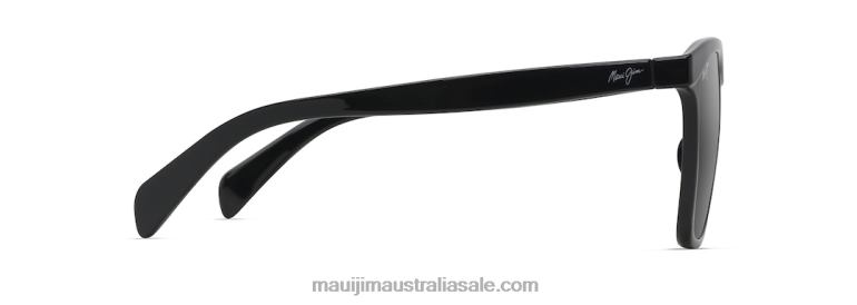 Liquid Sunshine Polarized Fashion Sunglasses Maui Jim TVVRT29 Gloss Black/Neutral Grey