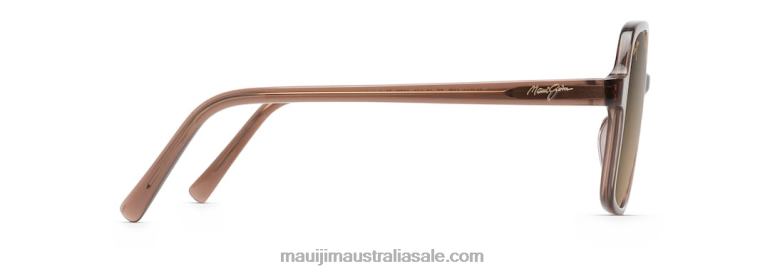 Little Bell Polarized Fashion Sunglasses Maui Jim TVVRT213 Translucent Light Espresso/HCL Bronze
