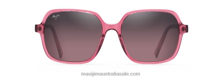 Little Bell Polarized Fashion Sunglasses Maui Jim TVVRT214 Translucent Raspberry/Rose