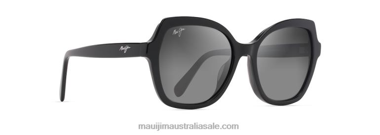 Mamane Polarized Fashion Sunglasses Maui Jim TVVRT22 Black Gloss/Neutral Grey