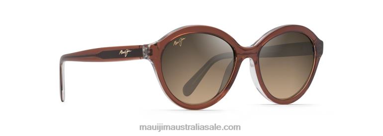 Mariana Polarized Fashion Sunglasses Maui Jim TVVRT257 Brown with Crystal Interior/HCL Bronze