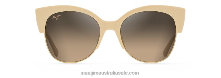 Mariposa Polarized Fashion Sunglasses Maui Jim TVVRT206 Ivory with Gold/HCL Bronze