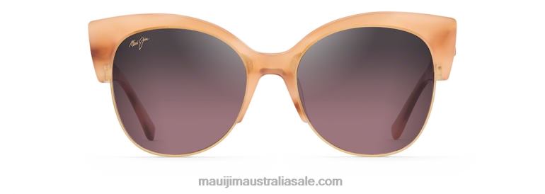 Mariposa Polarized Fashion Sunglasses Maui Jim TVVRT207 Coral with Rose Gold/Rose