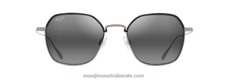 Moon Doggy Polarized Fashion Sunglasses Maui Jim TVVRT65 Titanium/Neutral Grey
