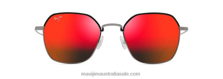 Moon Doggy Polarized Fashion Sunglasses Maui Jim TVVRT68 Gunmetal/HAWAII LAVA
