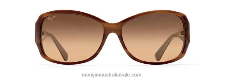 Nalani Polarized Fashion Sunglasses Maui Jim TVVRT404 Tortoise with White and Blue/HCL Bronze