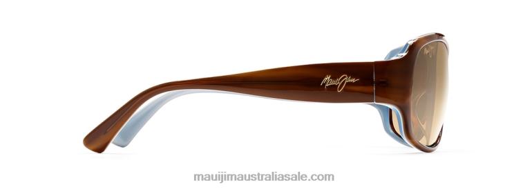 Nalani Polarized Fashion Sunglasses Maui Jim TVVRT404 Tortoise with White and Blue/HCL Bronze