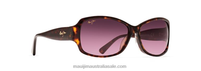 Nalani Polarized Fashion Sunglasses Maui Jim TVVRT405 Dark Tortoise/Rose