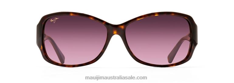 Nalani Polarized Fashion Sunglasses Maui Jim TVVRT405 Dark Tortoise/Rose