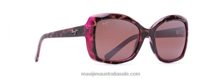Orchid Polarized Fashion Sunglasses Maui Jim TVVRT407 Tortoise with Raspberry/Rose