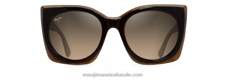 Pakalana Polarized Fashion Sunglasses Maui Jim TVVRT77 Chocolate with Tortoise Interior/HCL Bronze
