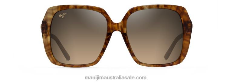 Poolside Polarized Fashion Sunglasses Maui Jim TVVRT74 Caramel Tiger/HCL Bronze