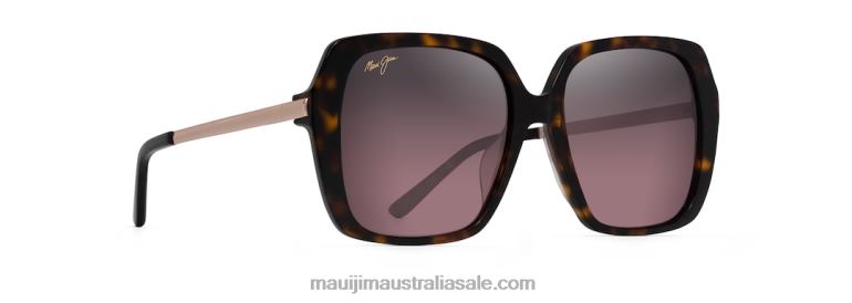 Poolside Polarized Fashion Sunglasses Maui Jim TVVRT75 Tortoise/Rose
